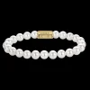 Armband | Armband^Rebel & Rose Stones Only - Pearl Gem Gold - 8mm |