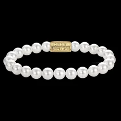 Armband | Armband^Rebel & Rose Stones Only - Pearl Gem Gold - 8mm |