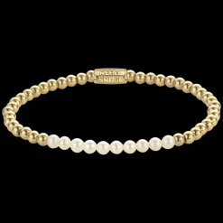 Armband^Rebel & Rose Stones Only - Pearl Gem meets Yellowgold - 4mm |