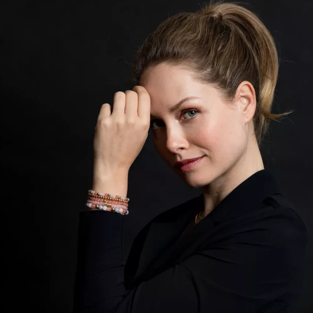 Armband | Armband^Rebel & Rose Stones Only - Pink Rose Yellowgold - 4mm |