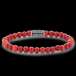 Armband^Rebel & Rose Stones Only - Red Delight Vintage - 6mm |