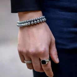 Armband | Armband^Rebel & Rose Stones Only - Silver Shine DV - 6mm |