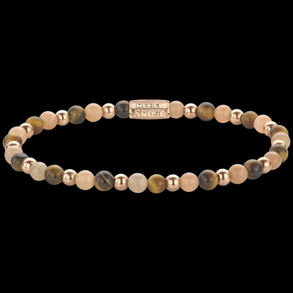 Armband^Rebel & Rose Stones Only - Sunset Beach - Rosegold ionplated - 4mm |
