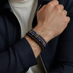Armband | Armband^Rebel & Rose Stones Only - Tiger Blues - 8mm |