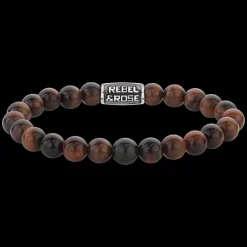Armband | Armband^Rebel & Rose Stones Only - Tiger Red Vintage - 8mm |
