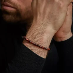 Armband^Rebel & Rose Stones Only - Tiger Red Vintage - 6mm |