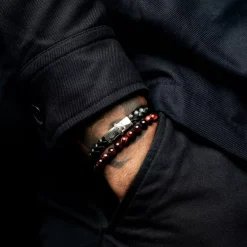 Armband | Armband^Rebel & Rose Stones Only - Tiger Red Vintage - 8mm |
