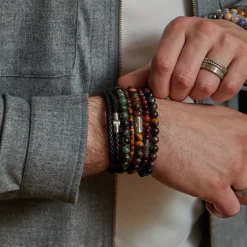 Armband^Rebel & Rose Stones Only - Tiger Red Vintage - 6mm |