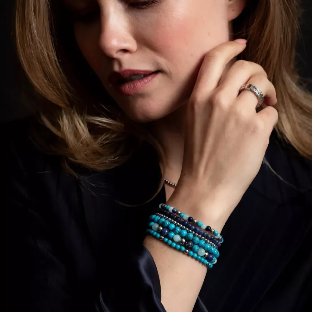 Armband | Armband^Rebel & Rose Stones Only - Turquoise Delight - 6mm |