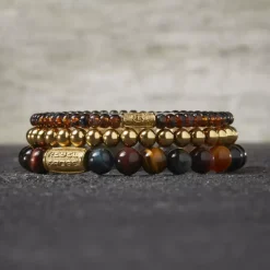 Armband | Armband^Rebel & Rose Stones Only - Who's afraid of the Tiger Yellowgold - 8mm |