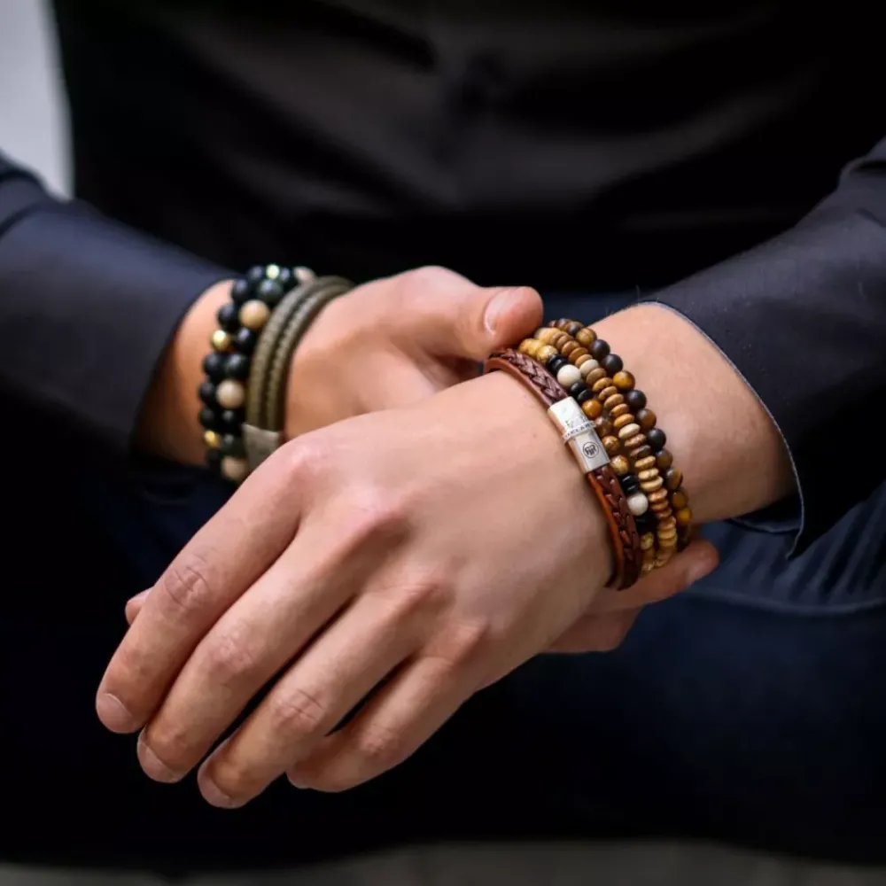 Armband | Armband^Rebel & Rose Stones Only - Woodstock Round Slices - 6mm |