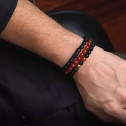 Armband | Armband^Rebel & Rose Stones Only - Yellowgold & Red Eye - 8mm |