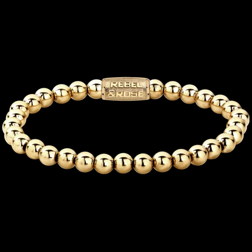 Armband | Armband^Rebel & Rose Stones Only - Yellowgold Rocks - 6mm |