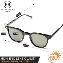 Zonnebril | Zonnebril^Rebel & Rose Sunglasses - Danny Black |